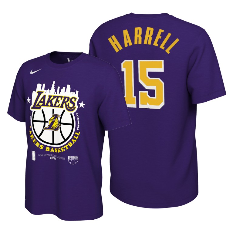 Men's Los Angeles Lakers Montrezl Harrell #15 NBA 2021 City DNA Playoffs Purple Basketball T-Shirt NSQ7383NK
